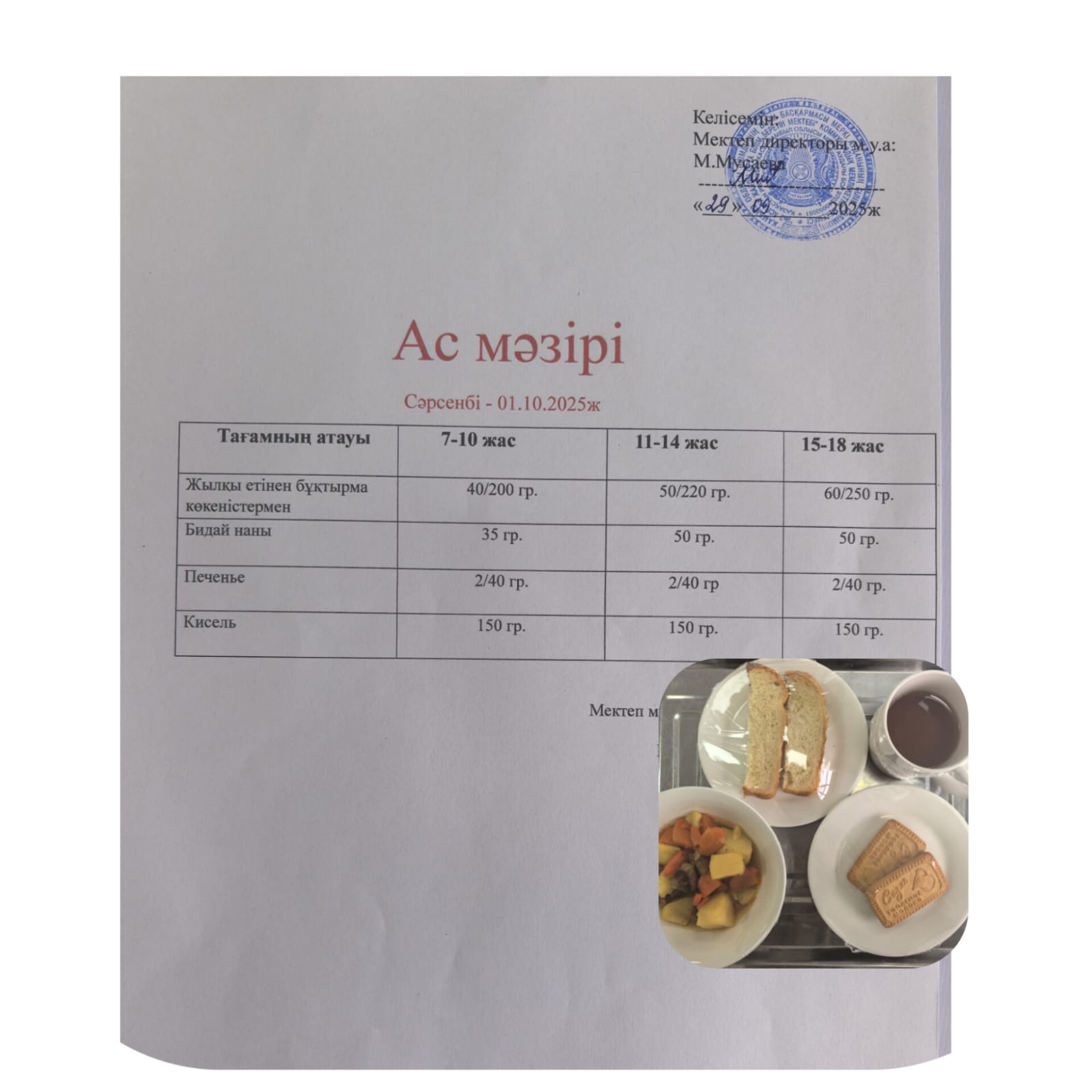 Ас мәзірі