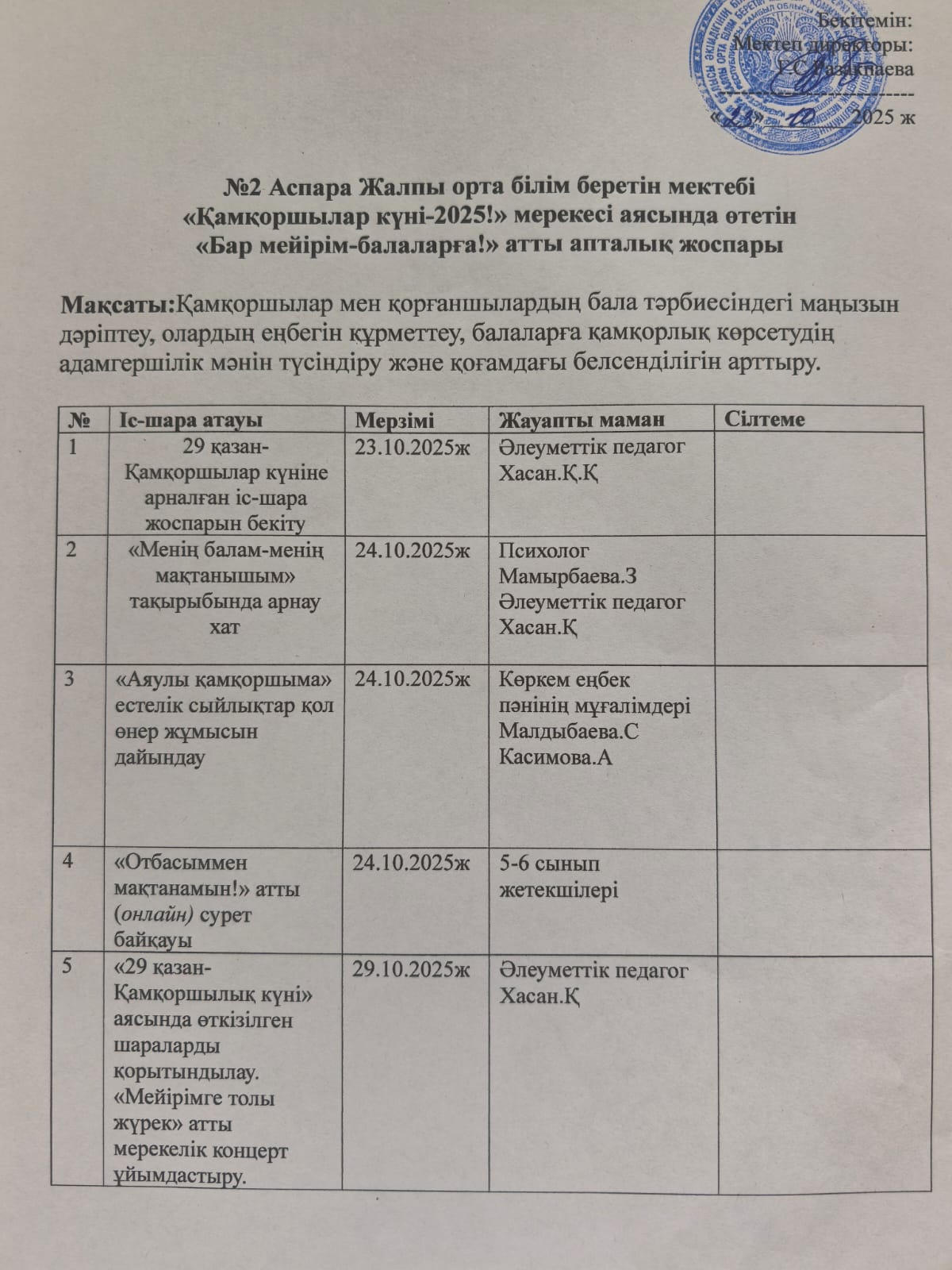 "Қамқоршылар күні-2025!"